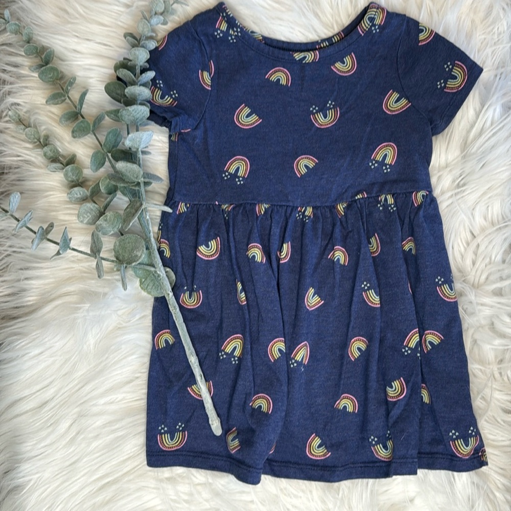 Navy blue, rainbow, cat, and Jack dress